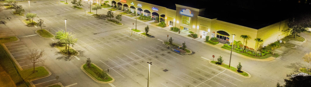 BSL Exterior LED Lighting in a Parking Lot